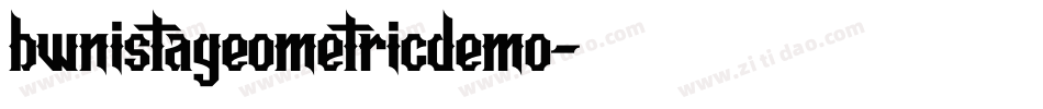 bwnistageometricdemo字体转换