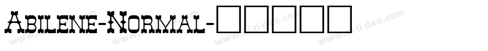 Abilene-Normal字体转换