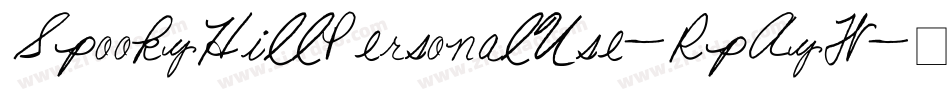 SpookyHillPersonalUse-RpAyW字体转换