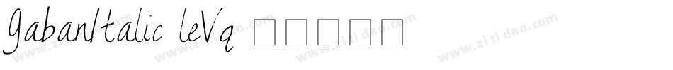 GabanItalic-leVq字体转换