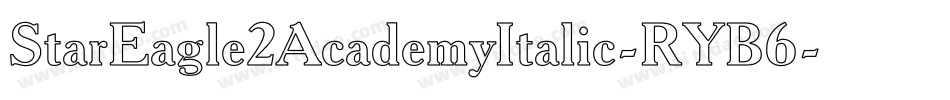 StarEagle2AcademyItalic-RYB6字体转换