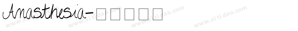 Anasthesia字体转换