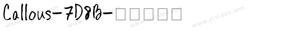 Callous-7D8B字体转换