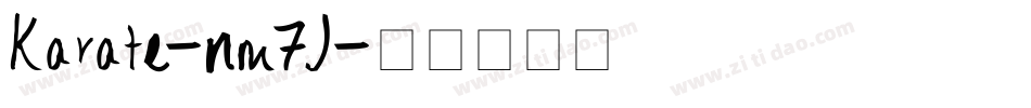 Karate-nm7J字体转换
