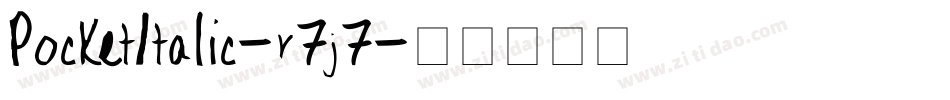 PocketItalic-r7j7字体转换