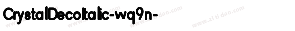 CrystalDecoItalic-wq9n字体转换