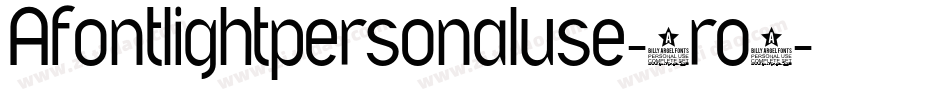 Afontlightpersonaluse-9ro7字体转换