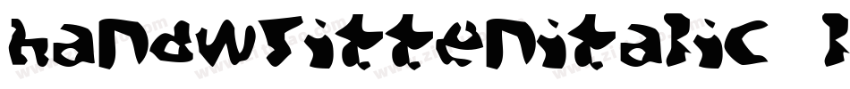 HandwrittenItalic-lg8R0字体转换