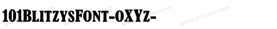 101BlitzysFont-oXYz字体转换