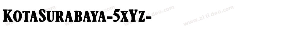 KotaSurabaya-5xYz字体转换