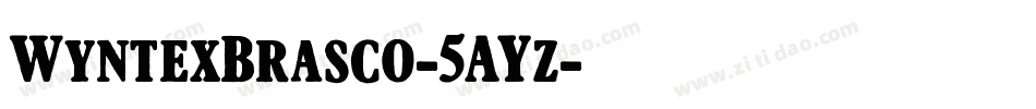 WyntexBrasco-5AYz字体转换