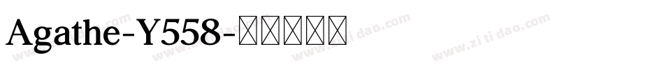 Agathe-Y558字体转换