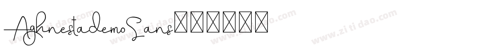AghnestademoSans字体转换