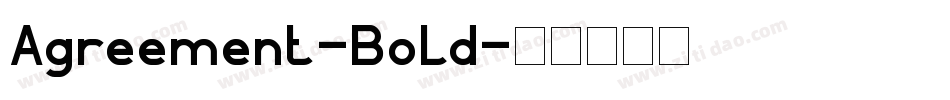 Agreement-Bold字体转换