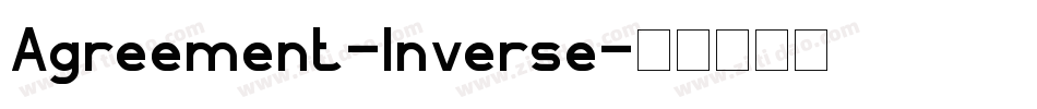 Agreement-Inverse字体转换