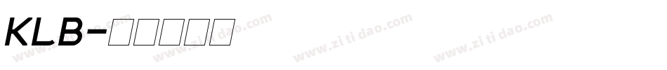 KLB字体转换