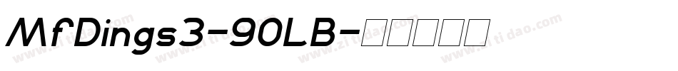 MfDings3-90LB字体转换