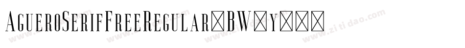 AgueroSerifFreeRegular-BW0y5字体转换