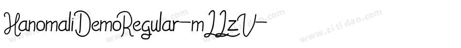 HanomaliDemoRegular-mLLzV字体转换 HanomaliDemoRegular-mLLzV字体转换