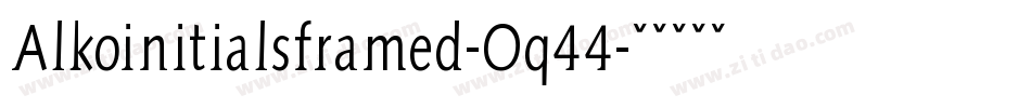 Alkoinitialsframed-Oq44字体转换