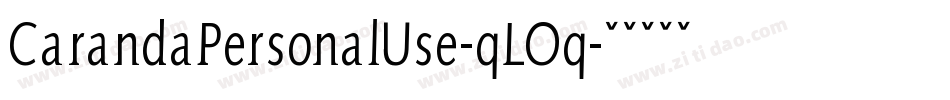 CarandaPersonalUse-qLOq字体转换