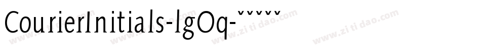 CourierInitials-lgOq字体转换