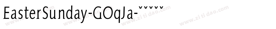 EasterSunday-GOqJa字体转换
