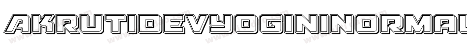 Akrutidevyogininormal-W7dG字体转换