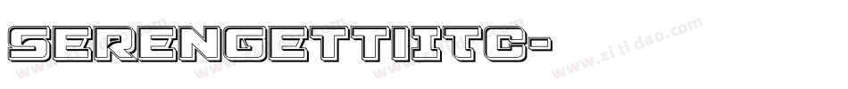 SerengettiITC字体转换