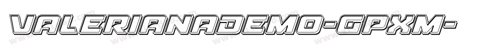 ValerianaDemo-GpXm字体转换