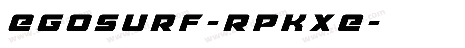 Egosurf-RpKxE字体转换