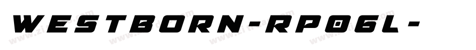 Westborn-Rp06l字体转换