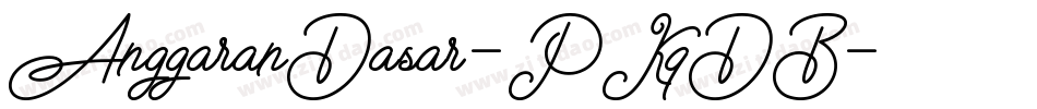 AnggaranDasar-PKqDB字体转换
