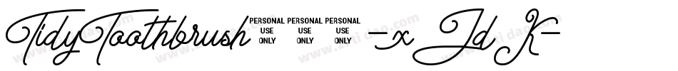 TidyToothbrush101-xJdK字体转换