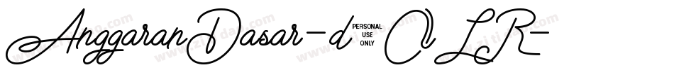 AnggaranDasar-d9OLR字体转换