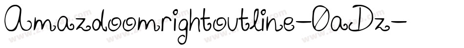 Amazdoomrightoutline-0aDz字体转换