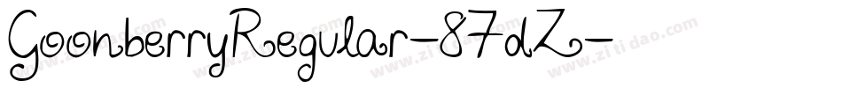 GoonberryRegular-87dZ字体转换
