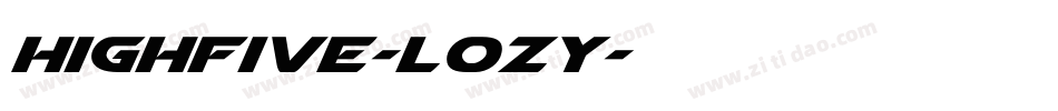 Highfive-LOZy字体转换