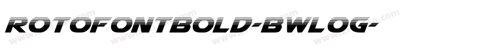 RotoFontBold-BWL0G字体转换