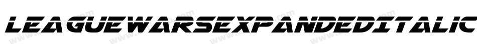 LeagueWarsExpandedItalic-K67W字体转换