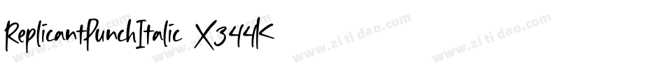 ReplicantPunchItalic-X344K字体转换