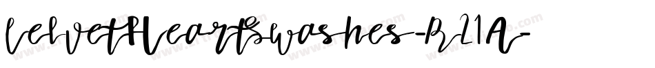 VelvetHeartSwashes-R21A字体转换