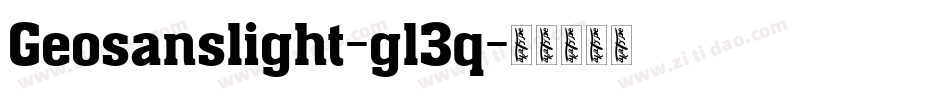 Geosanslight-gl3q字体转换