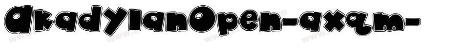 AkadylanOpen-axqm字体转换