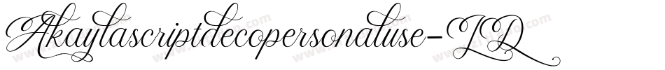 Akaylascriptdecopersonaluse-JD1M字体转换
