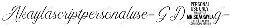 Akaylascriptpersonaluse-GD4g字体转换