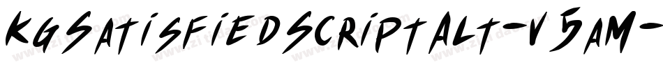 KgSatisfiedScriptAlt-v5aM字体转换