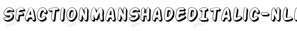 SfActionManShadedItalic-nLmM字体转换