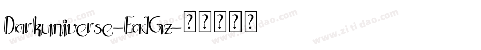Darkuniverse-EaJGz字体转换