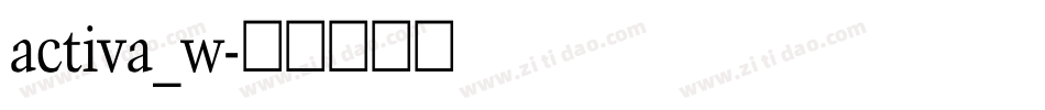 activa_w字体转换